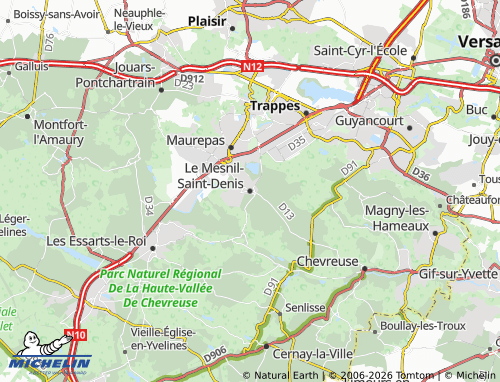 MICHELIN Le Mesnil-Saint-Denis map - ViaMichelin