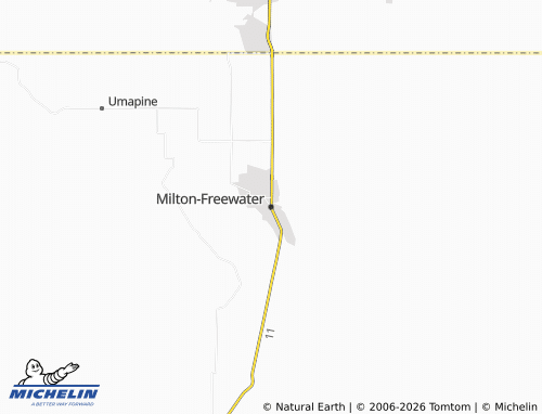 Mappa MICHELIN Milton-Freewater - ViaMichelin