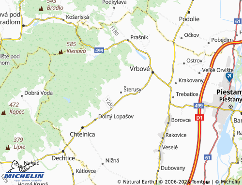 MICHELIN-Landkarte Šterusy - ViaMichelin