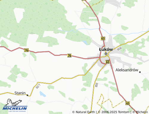 MICHELIN Sięciaszka Pierwsza map - ViaMichelin