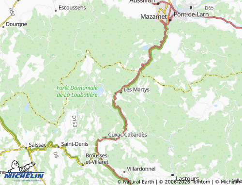 Mappa MICHELIN Les Martys - ViaMichelin