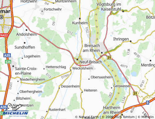 MICHELIN Neuf-Brisach map - ViaMichelin