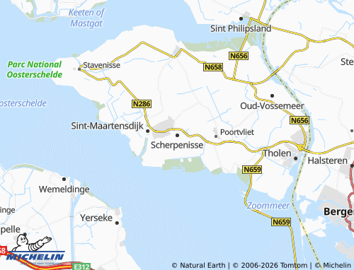 Carte MICHELIN Scherpenisse - ViaMichelin