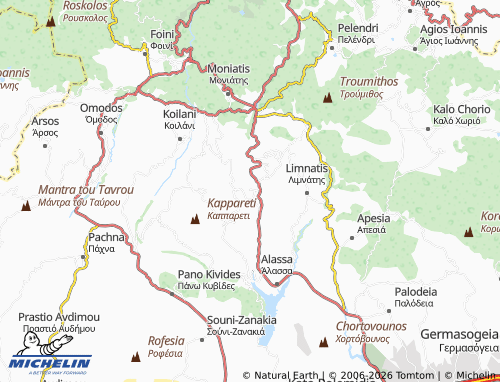 Mappa MICHELIN Doros - ViaMichelin