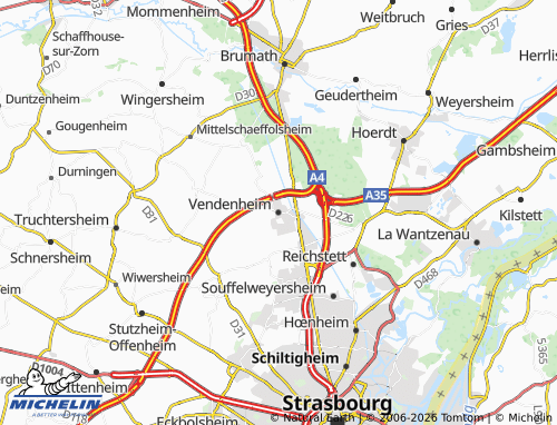 MICHELIN Vendenheim map - ViaMichelin