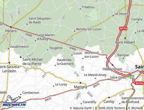 MICHELIN Lozon map - ViaMichelin