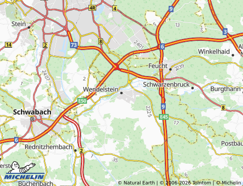 Mappa MICHELIN Wendelstein - ViaMichelin