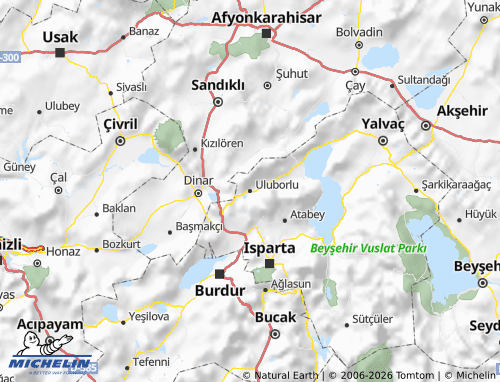 Mapa MICHELIN Uluborlu - ViaMichelin