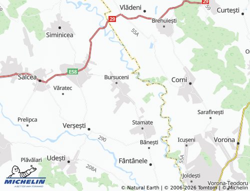 MICHELIN Corocăiești map - ViaMichelin