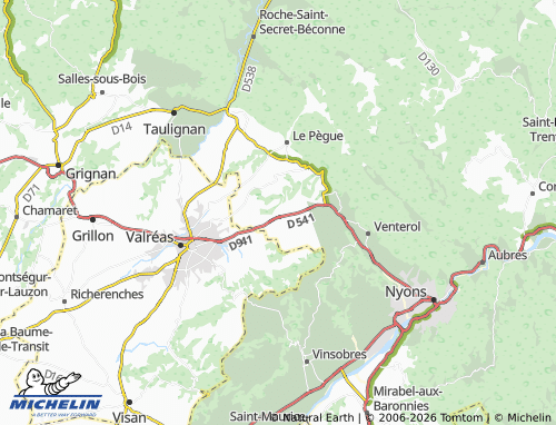 MICHELIN Saint-Pantaléon-les-Vignes map - ViaMichelin