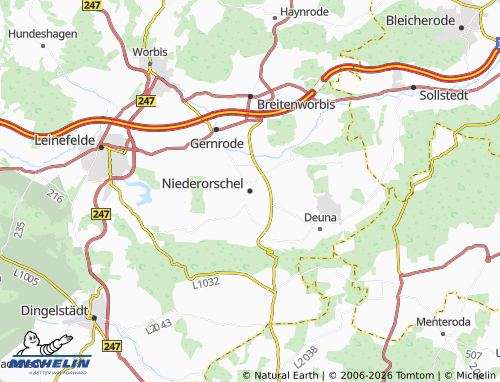 MICHELIN Niederorschel map - ViaMichelin