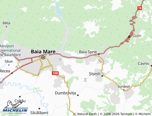 Mapa MICHELIN Tăuții De Sus - ViaMichelin