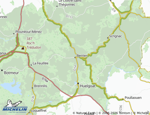 Mappa MICHELIN Berrien - ViaMichelin