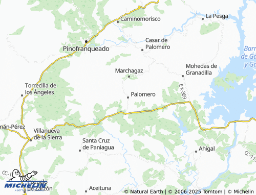 MICHELIN-Landkarte Palomero - ViaMichelin