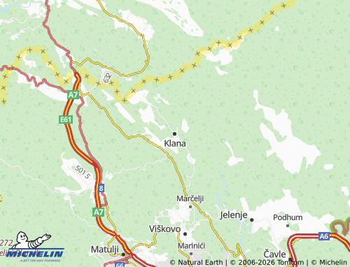 Mapa MICHELIN Klana - ViaMichelin