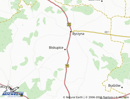 MICHELIN Biskupice map - ViaMichelin