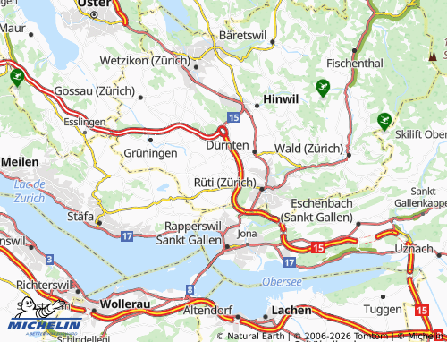 Mapa MICHELIN Bubikon - ViaMichelin