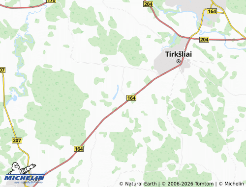 MICHELIN Šerkšnėnai map - ViaMichelin