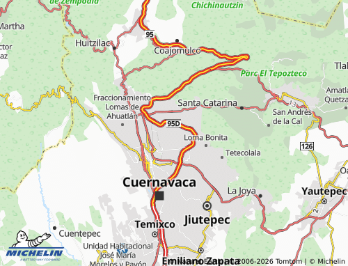 Mapa MICHELIN San Jerónimo de Ahuatepec - ViaMichelin