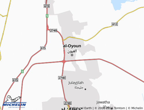 MICHELIN Al Uyun map - ViaMichelin