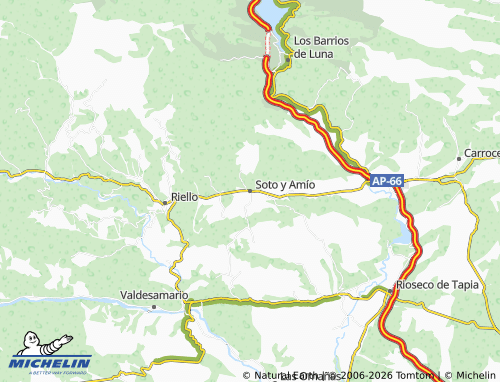 MICHELIN Soto y Amío map - ViaMichelin