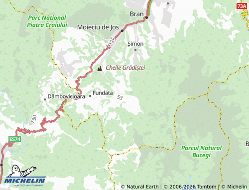 Mappa MICHELIN Moieciu De Sus - ViaMichelin