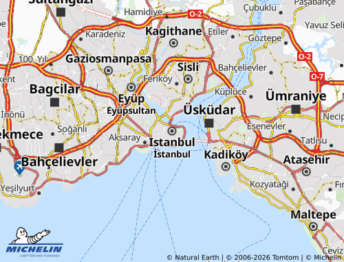 MICHELIN Istanbul map - ViaMichelin