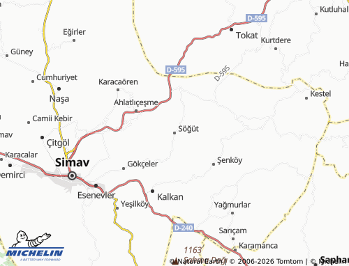 Mappa MICHELIN Söğüt - ViaMichelin