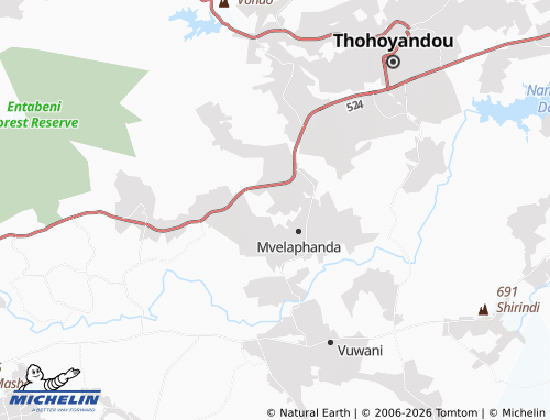 Mappa MICHELIN Tshidzate - ViaMichelin
