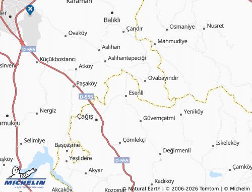 Mapa MICHELIN Esenli - ViaMichelin