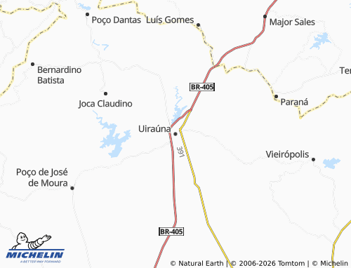 Mapa MICHELIN Uiraúna - ViaMichelin