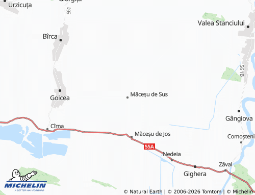 Mappa MICHELIN Măceșu de Sus - ViaMichelin