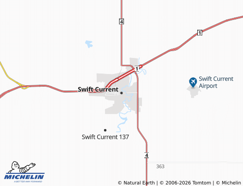 Mappa MICHELIN Swift Current - ViaMichelin