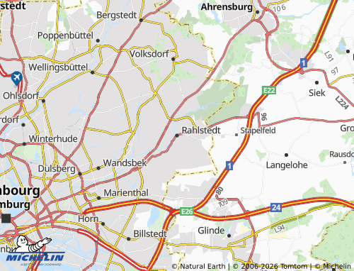 MICHELIN Rahlstedt map - ViaMichelin