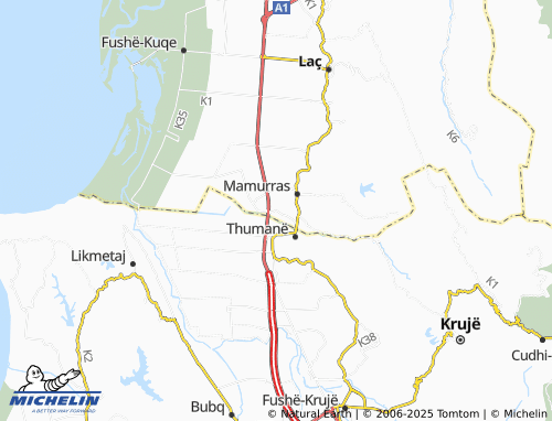 MICHELIN-Landkarte Fushë-Mamurras - ViaMichelin