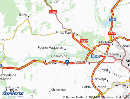 MICHELIN-Landkarte Fuente Vaqueros - ViaMichelin