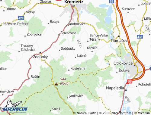 Mappa MICHELIN Lubná - ViaMichelin