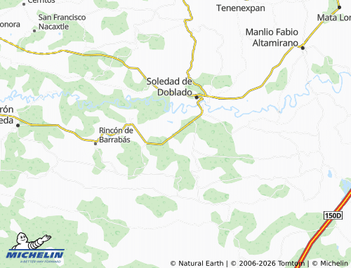Mapa MICHELIN Oaxaquilla - ViaMichelin