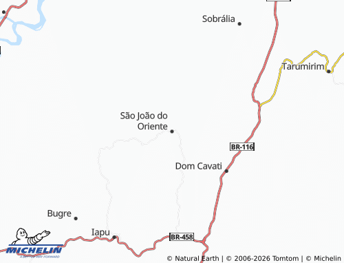 MICHELIN São João do Oriente map - ViaMichelin