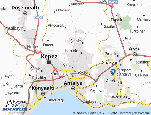 MICHELIN Gazi map - ViaMichelin