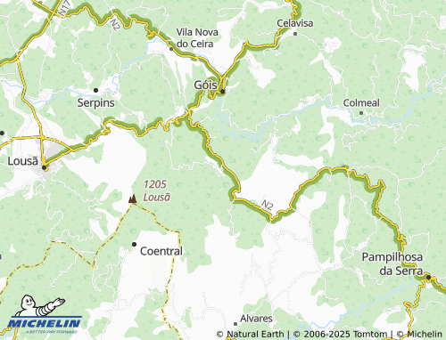 MICHELIN Cerdeira map - ViaMichelin