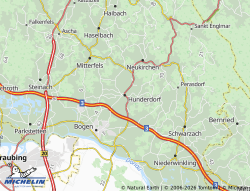 MICHELIN Hunderdorf map - ViaMichelin