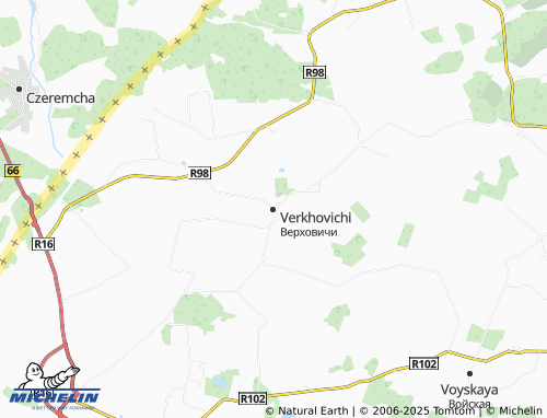 MICHELIN Verkhovichi map - ViaMichelin