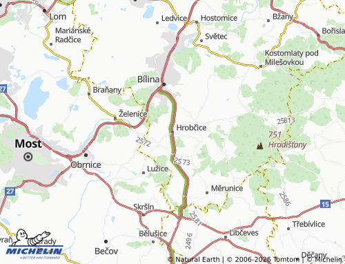 Mappa MICHELIN Hrobčice - ViaMichelin