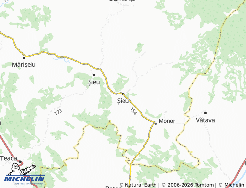 MICHELIN Șieuț map - ViaMichelin