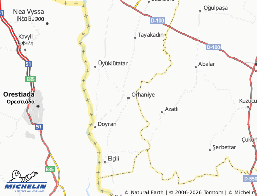MICHELIN Orhaniye map - ViaMichelin