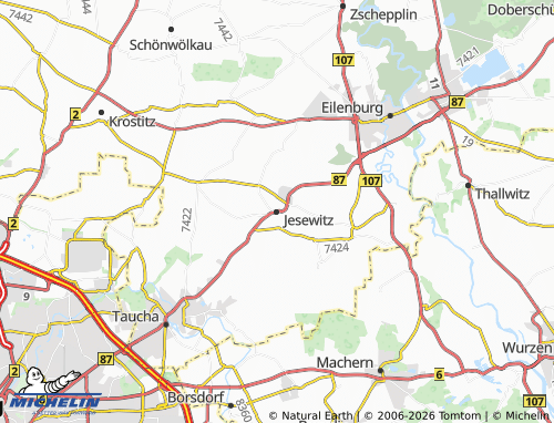 Mappa MICHELIN Jesewitz - ViaMichelin