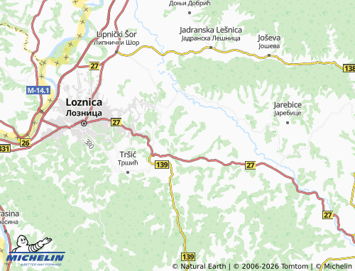 Mapa MICHELIN Donje Nedeljice - ViaMichelin