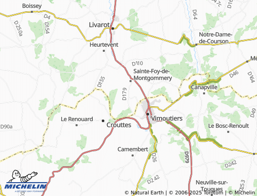 MICHELIN Saint-Germain-de-Montgommery map - ViaMichelin