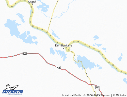 MICHELIN Dembankane map - ViaMichelin